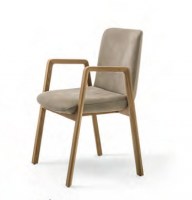 Noble dining chair - high arm in Oak